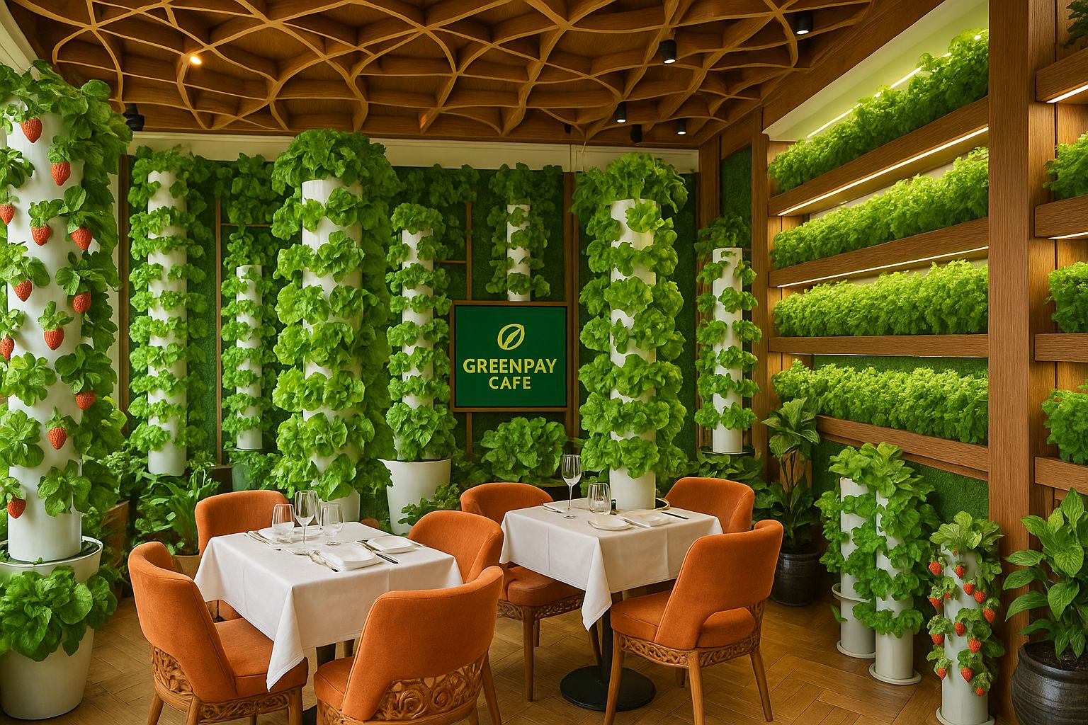 Chef using hyper-local greens grown on site