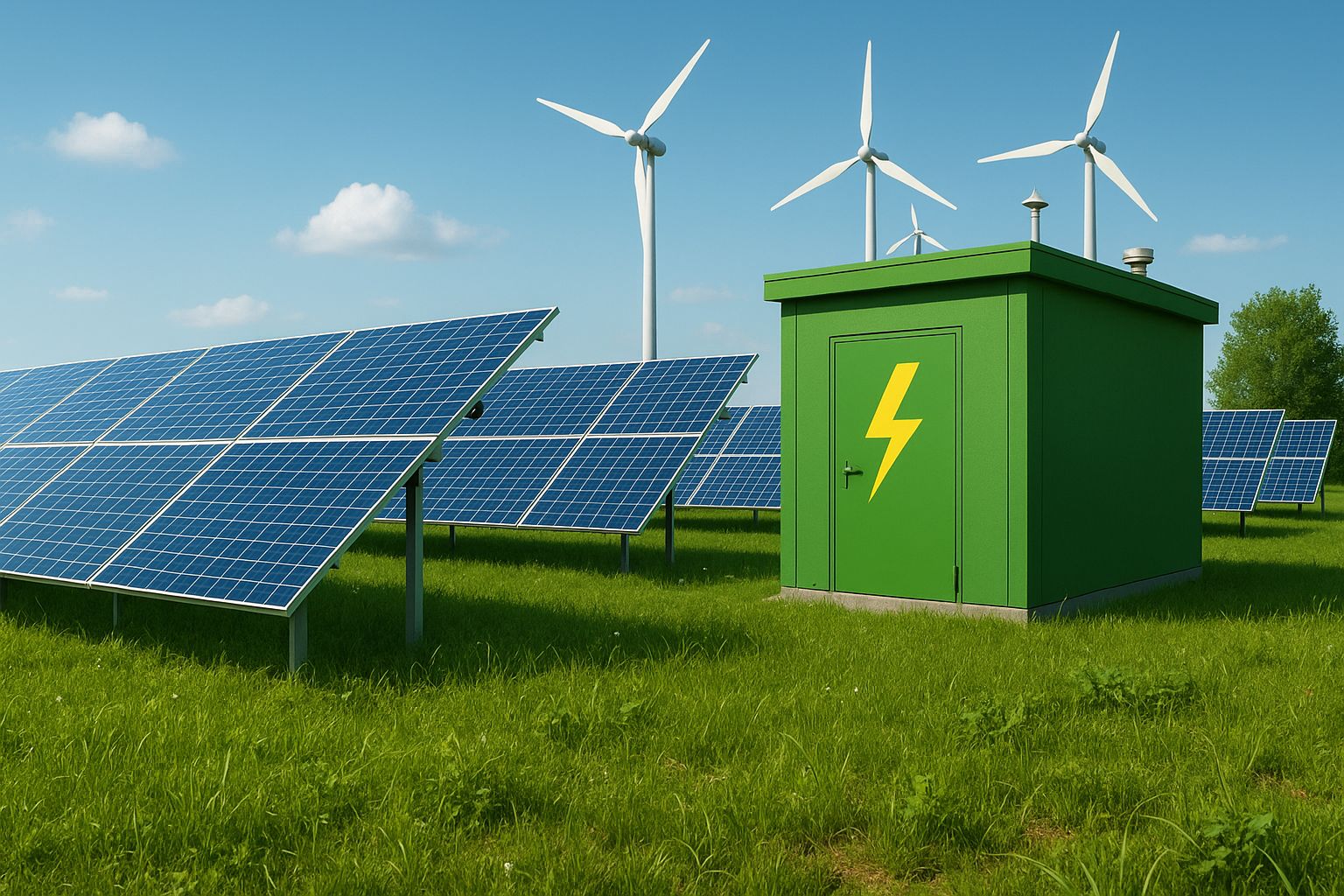 Desert utility-scale solar farm